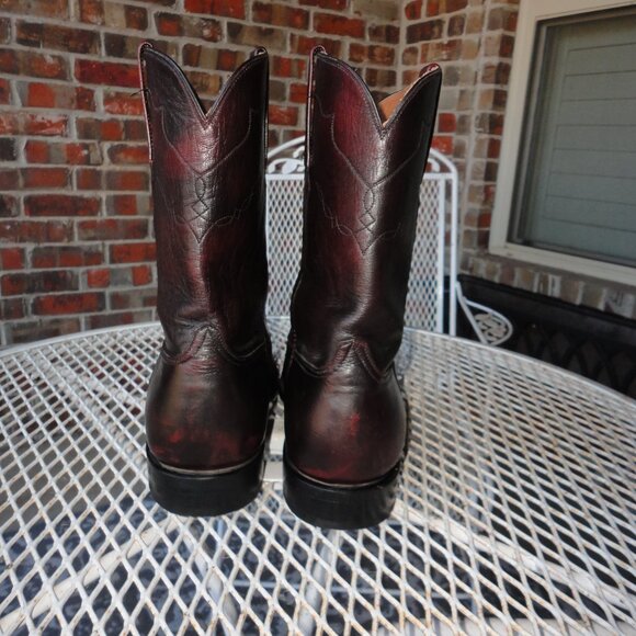 BLACK JACK Vintage Men\'s Red-Brown Leather Western Boots Size 12 D main image 8